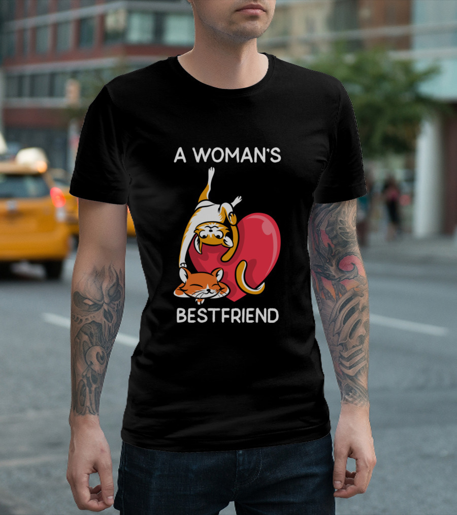 A Woman's Best Friend Cat Heart T-Shirt