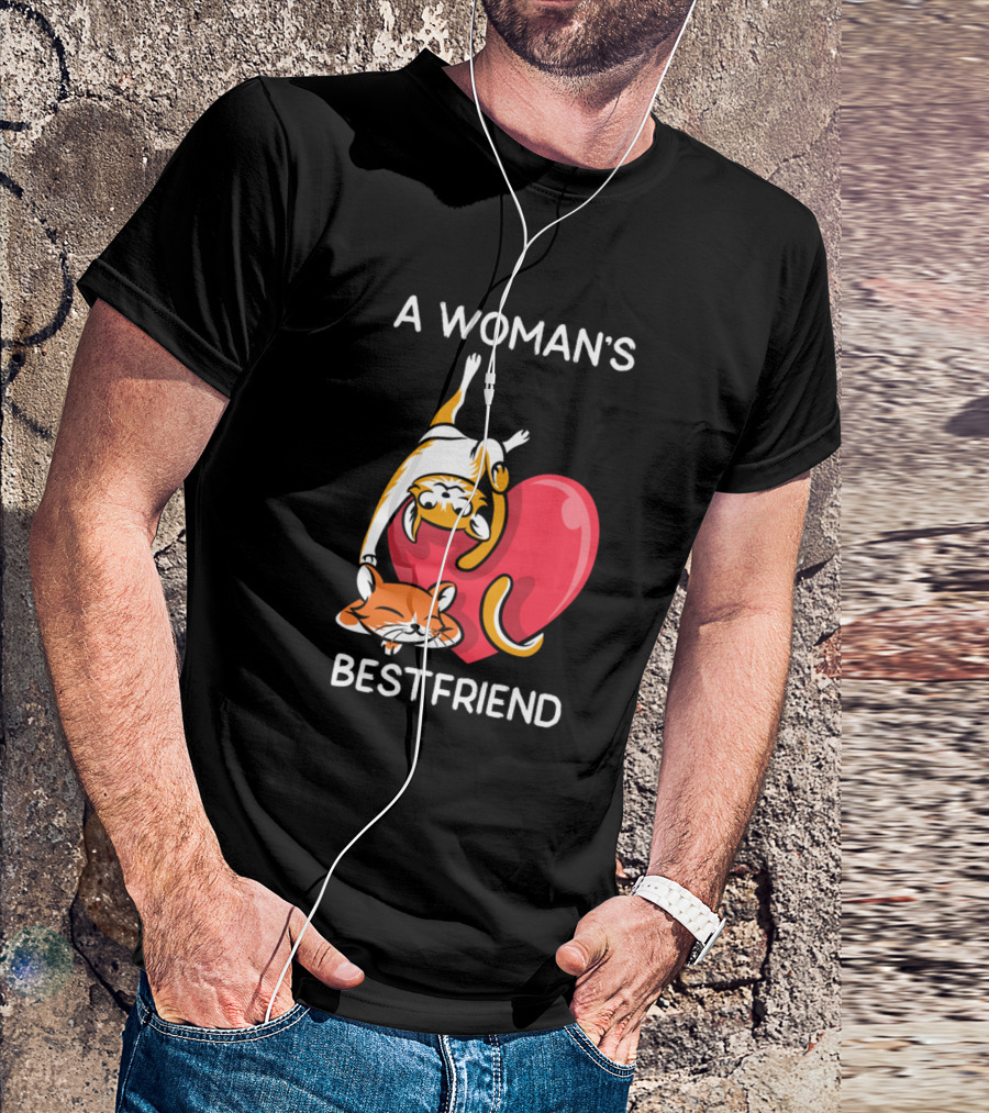 A Woman's Best Friend Cat Heart T-Shirt