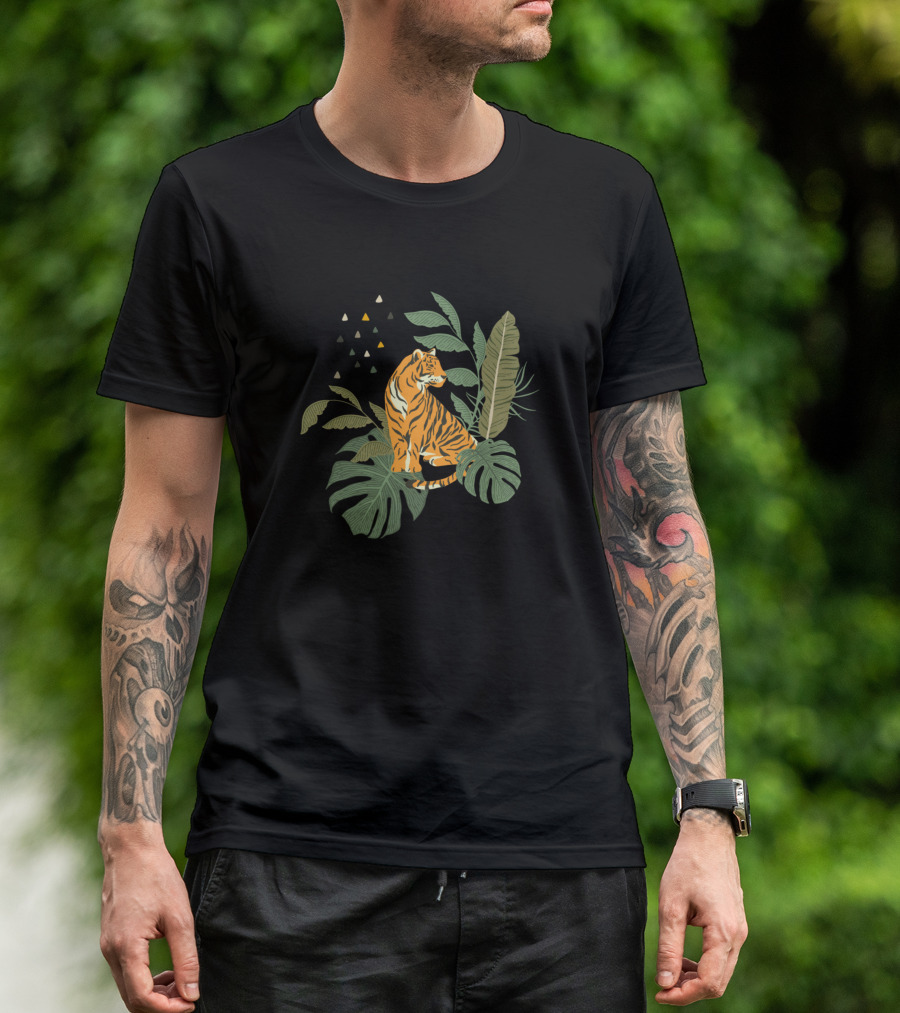 Bengal Tiger Jungle Foliage T-Shirt