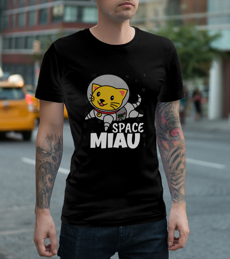 Space Miau Astronaut Cats Kitty T-Shirt