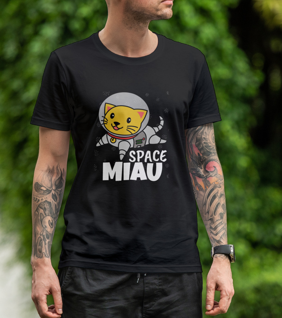 Space Miau Astronaut Cats Kitty T-Shirt
