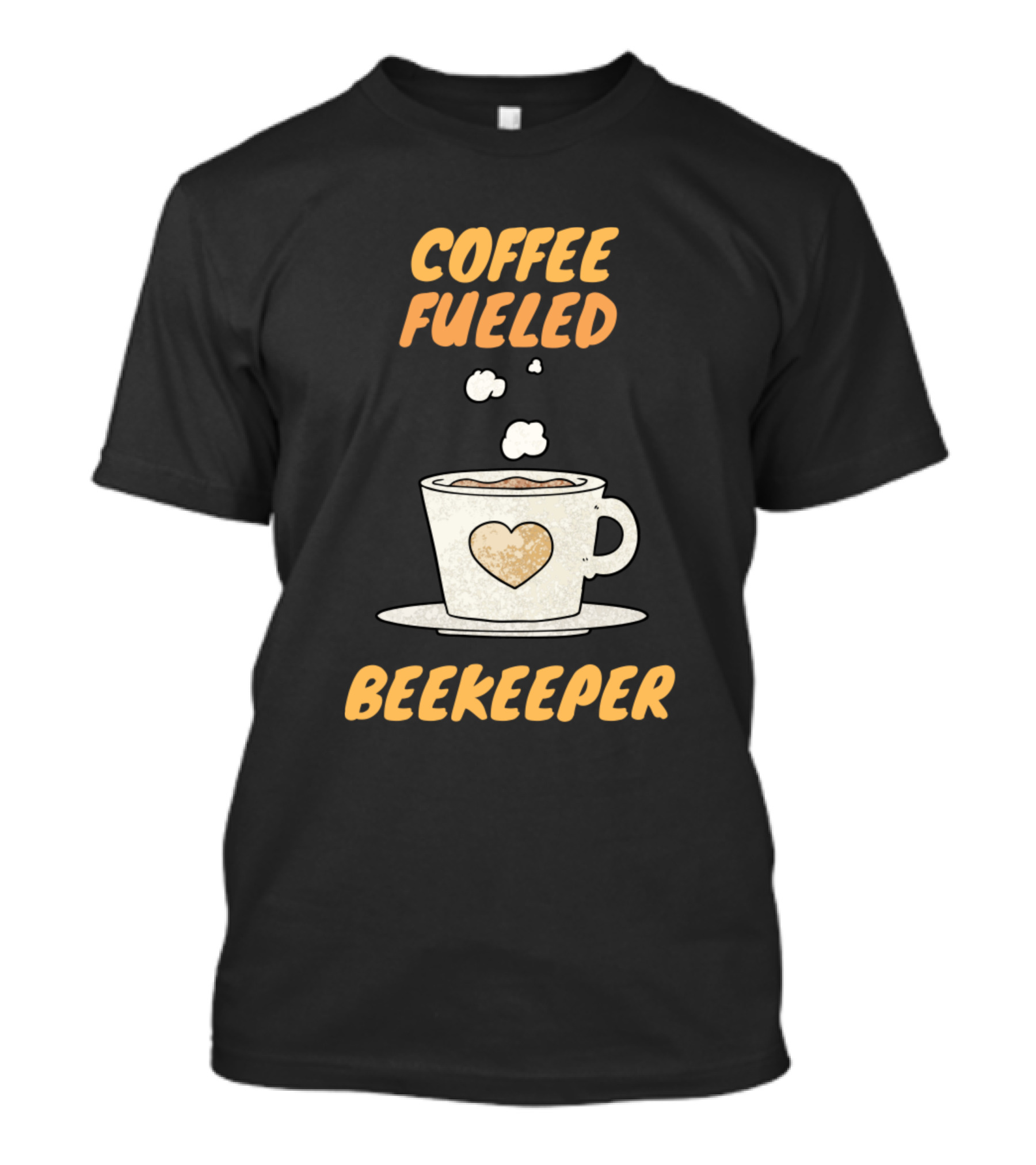 Coffee Fueled Beekeeper Heart Latte Cup T-Shirt