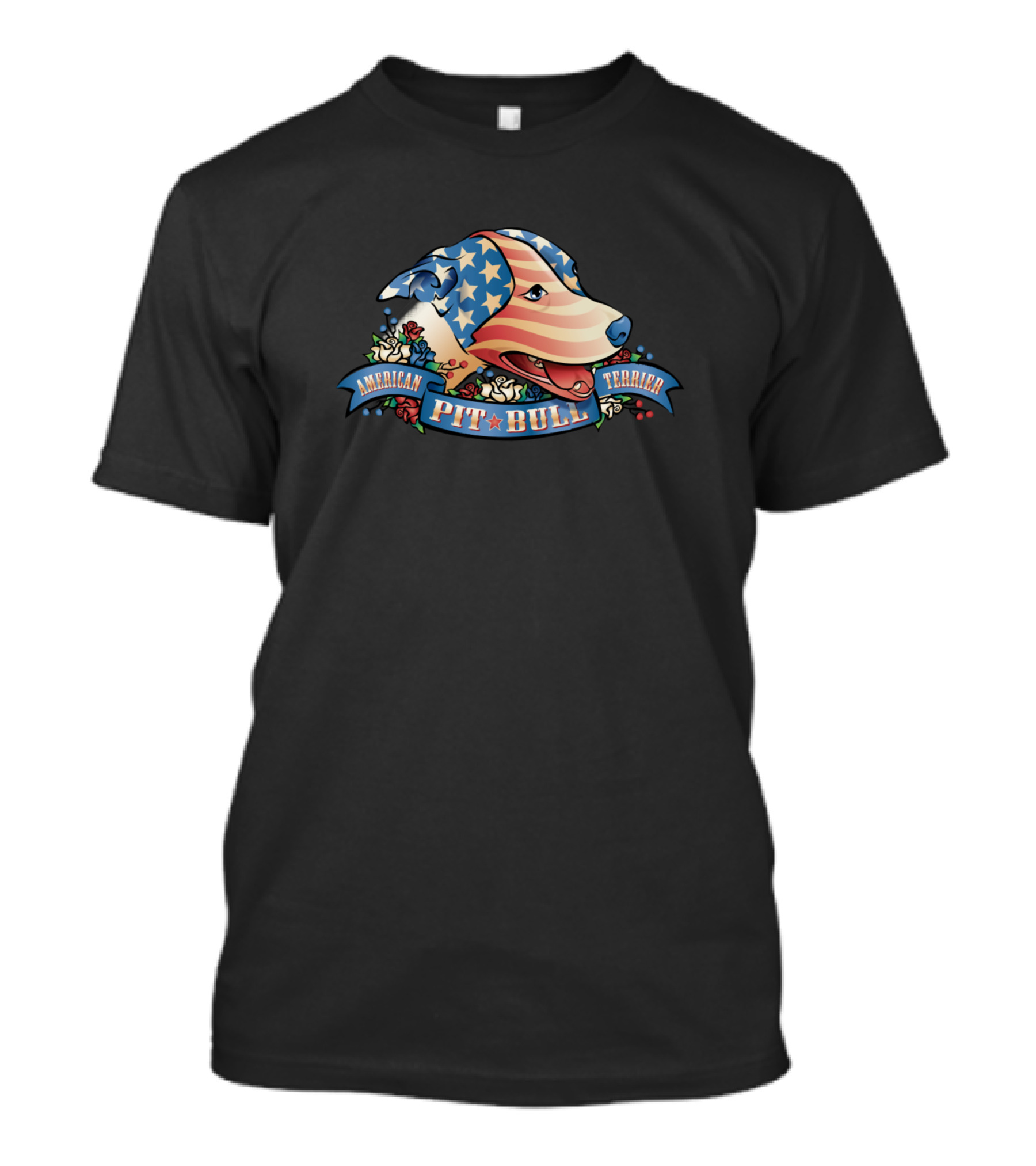 American Pit Bull Terrier Patriotic Flag T-Shirt
