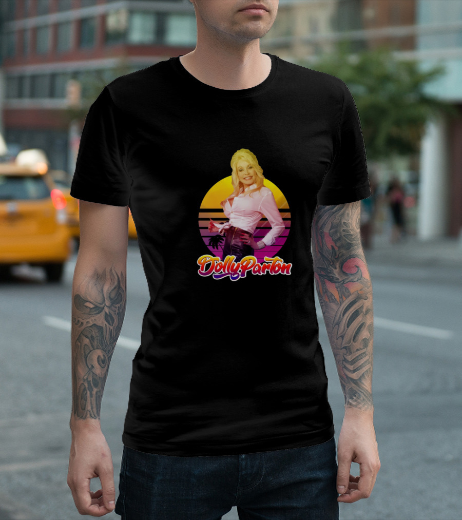 Dolly Parton Sunset Style Retro T-Shirt