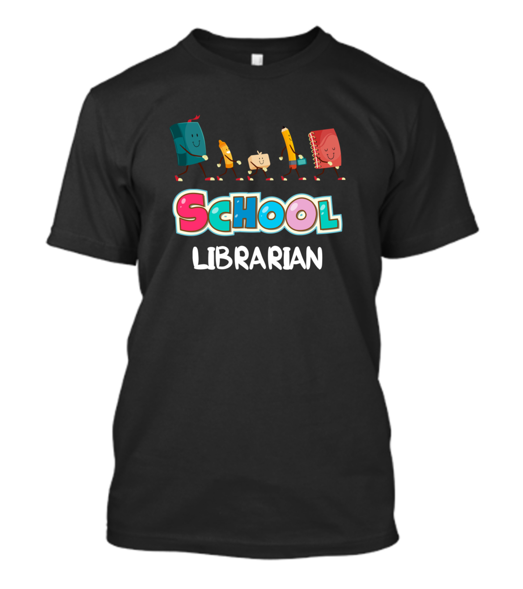 School Librarian Funny Elementary And Middle School T-Shirt