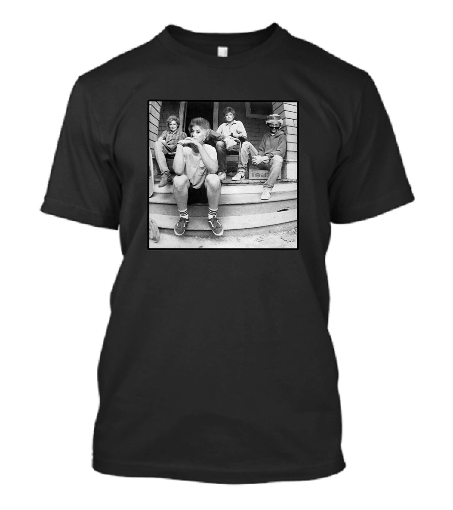 Golden Girls Death Row Pose Black And White Porch Scene T-Shirt