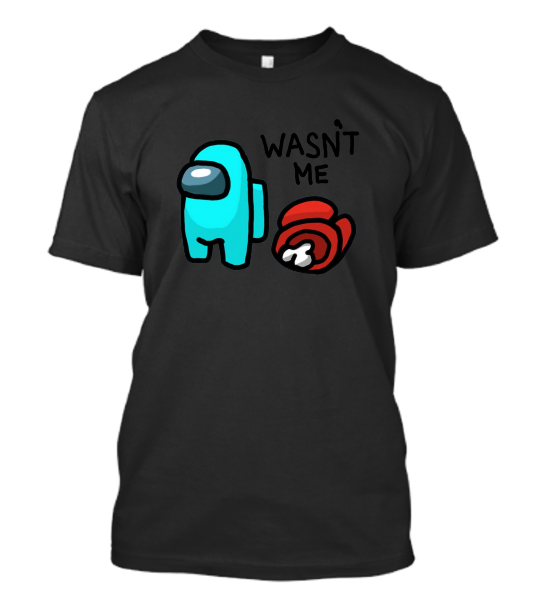 Wasn't Me Among Us Blue And Red Crewmates T-Shirt