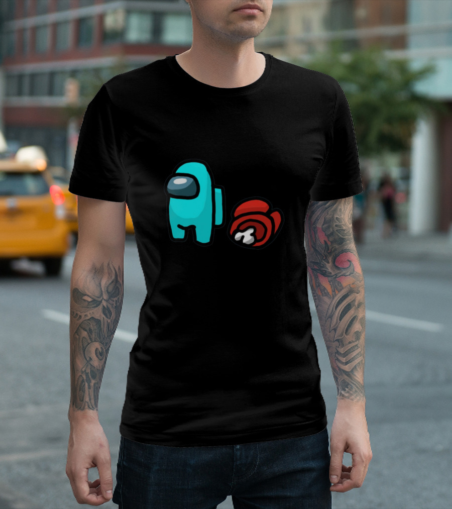 Wasn't Me Among Us Blue And Red Crewmates T-Shirt