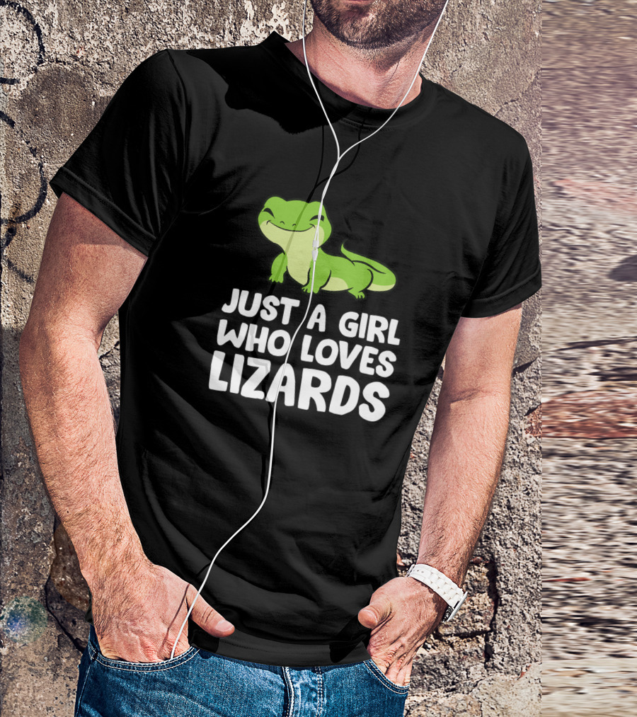 Just A Girl Who Loves Lizards Cute Reptile Lover T-Shirt