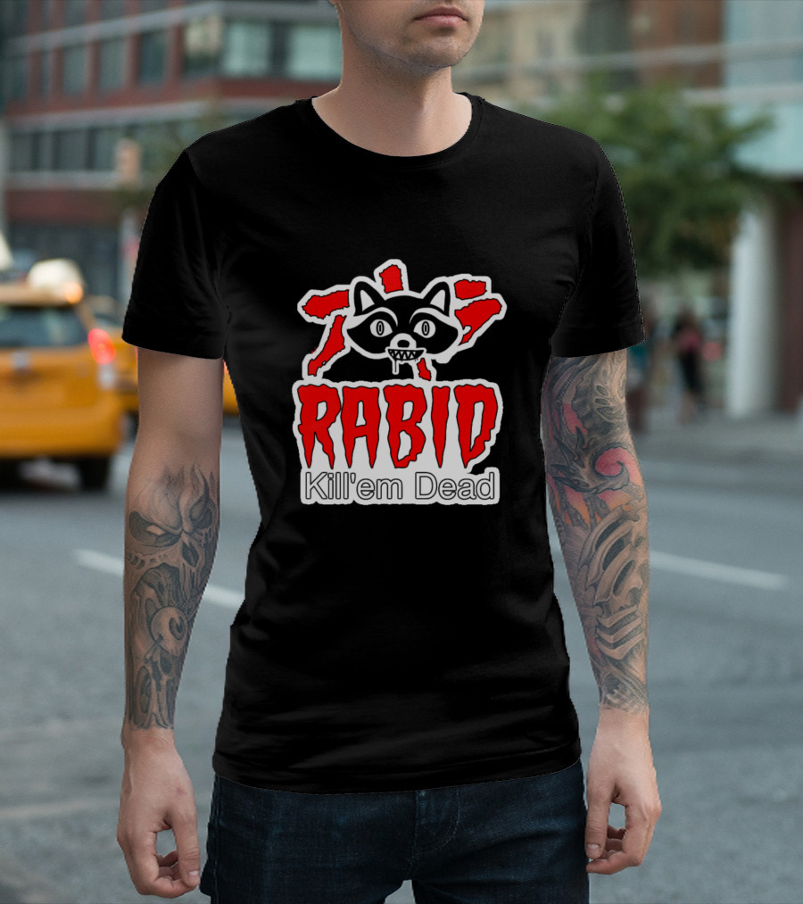 RABID Kill'em Dead Raccoon Face T-Shirt
