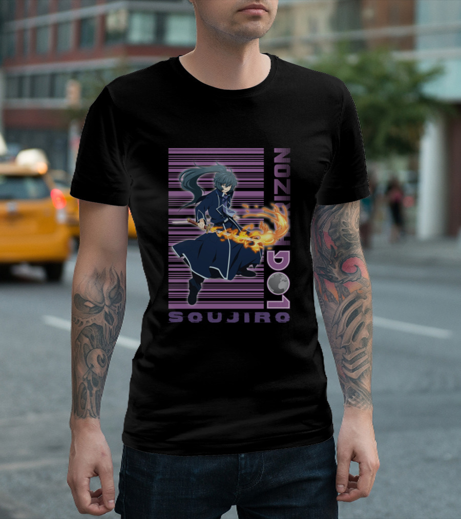 Log Horizon Soujiro Flaming Sword Noziro D01 T-Shirt