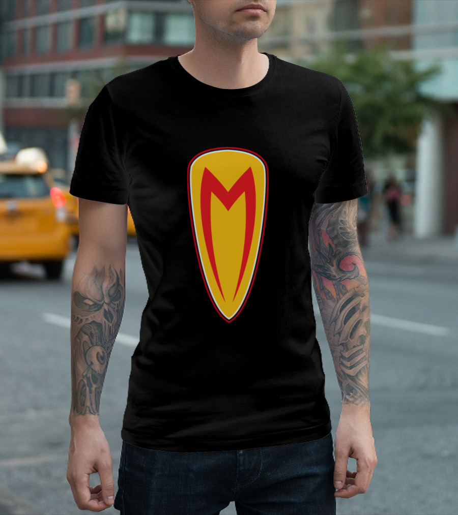 Speed Racer Mach Go Go Go Red M Logo Badge T-Shirt