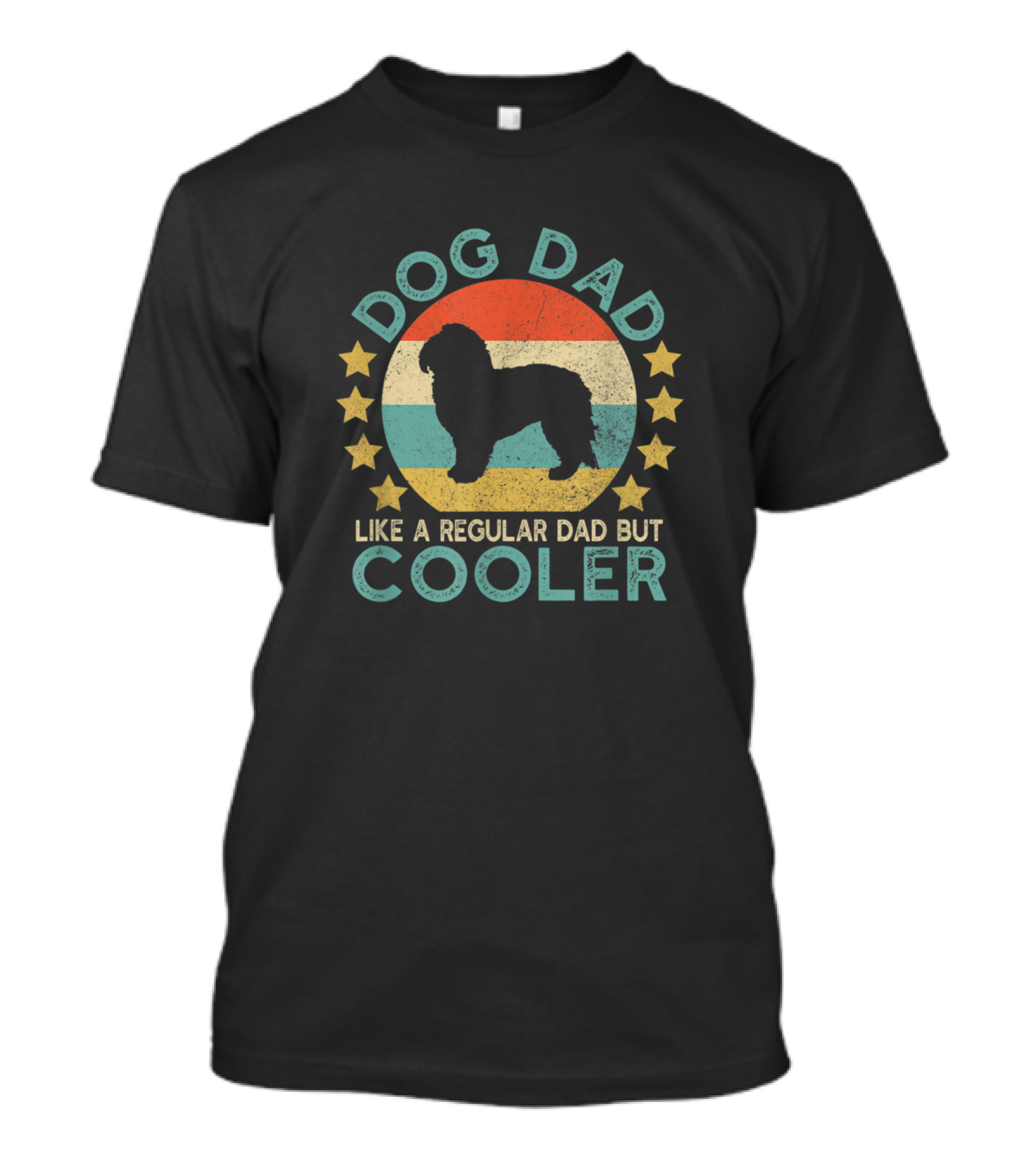 Mens Vintage Dog Dad Like A Regular Dad But Cooler Maltese Owner T-Shirt