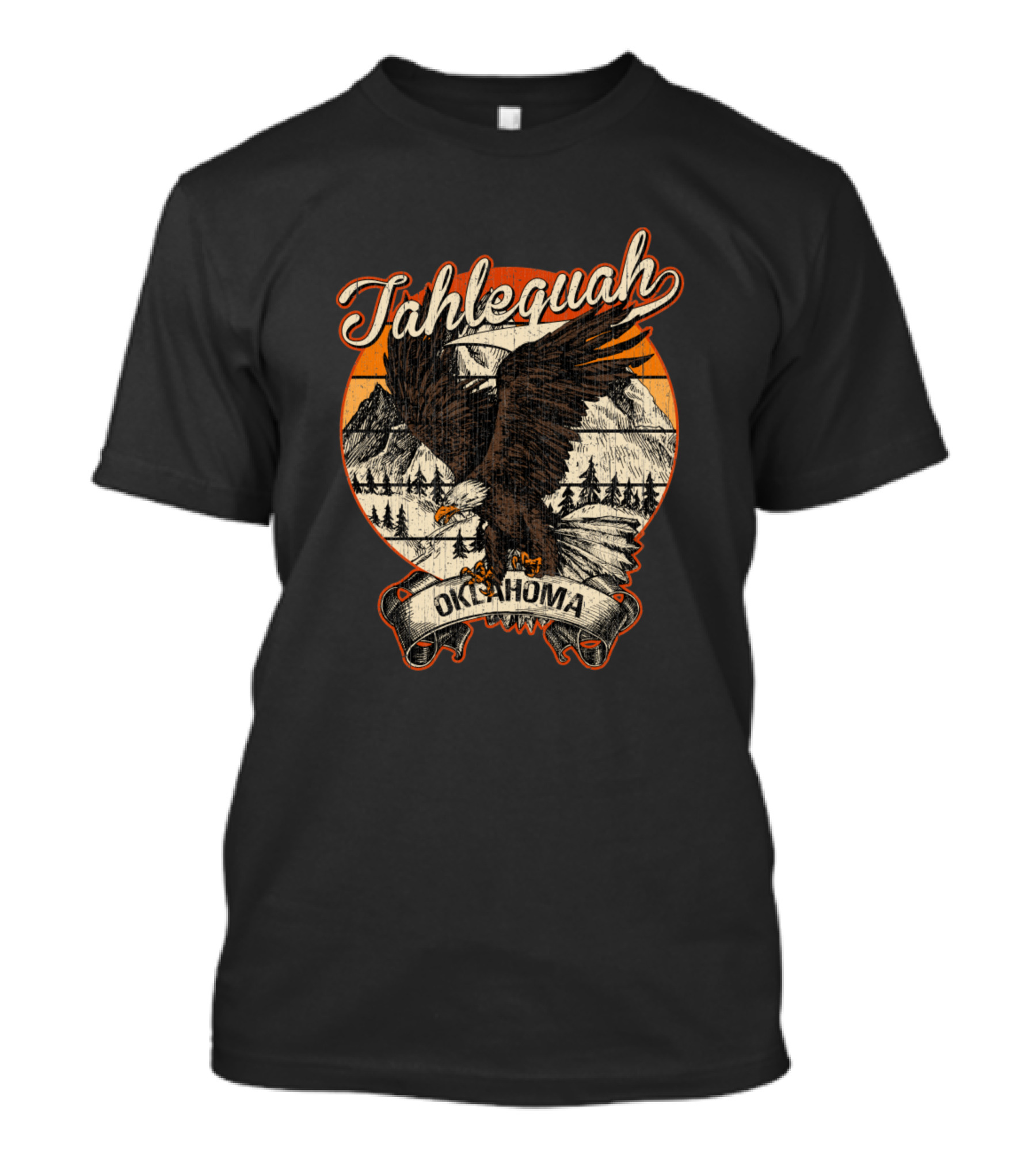 Tahlequah Oklahoma Bald Eagle Retro Vintage Aesthetic T-Shirt