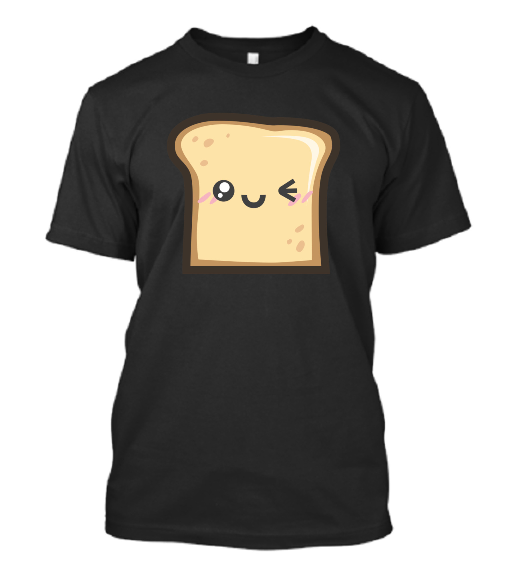 Kawaii Tasty Bread Cute Cartoon Winking Toast T-Shirt