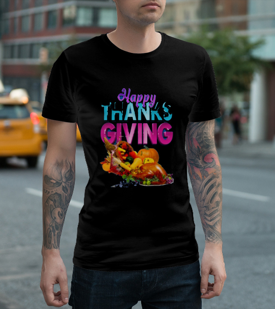 Happy Thanks Giving Cornucopia Feast T-Shirt