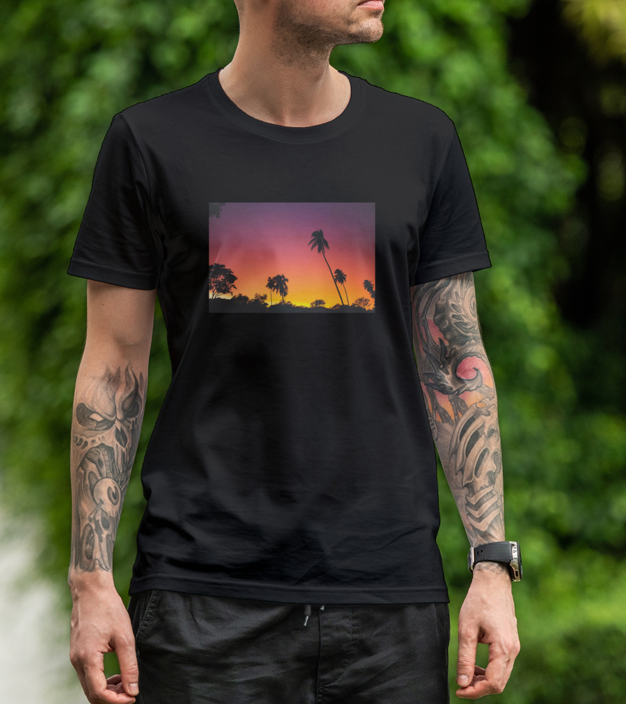 Tropical Sunset Palms T-Shirt
