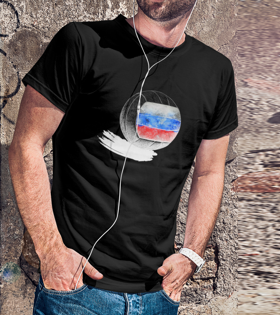 Vintage Volleyball Russia Flag Russians T-Shirt