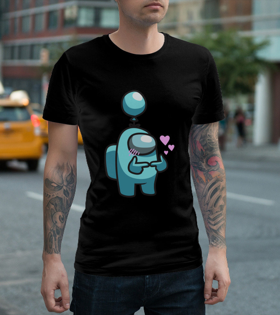 A Mong Game Us Cyan Simp Blushing Hearts Funny T-Shirt