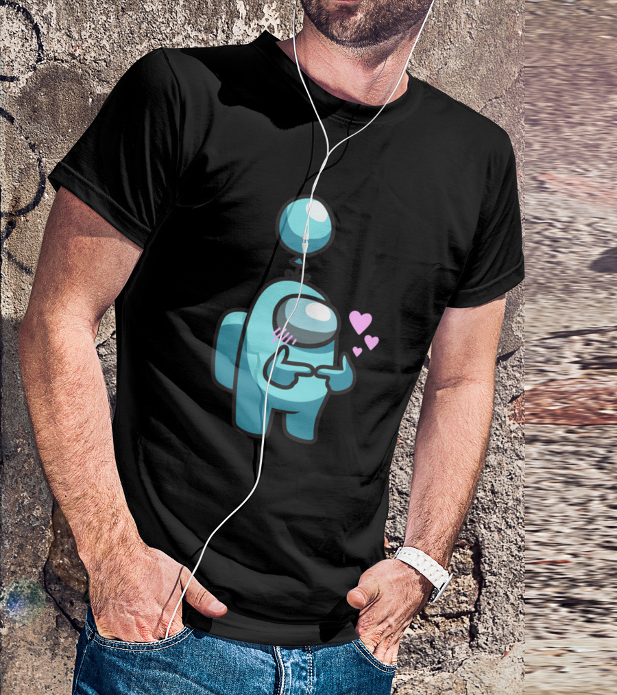 A Mong Game Us Cyan Simp Blushing Hearts Funny T-Shirt