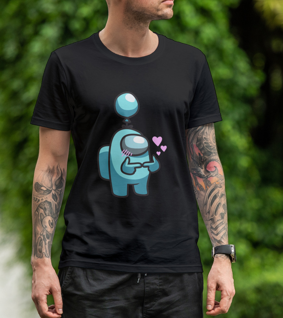 A Mong Game Us Cyan Simp Blushing Hearts Funny T-Shirt