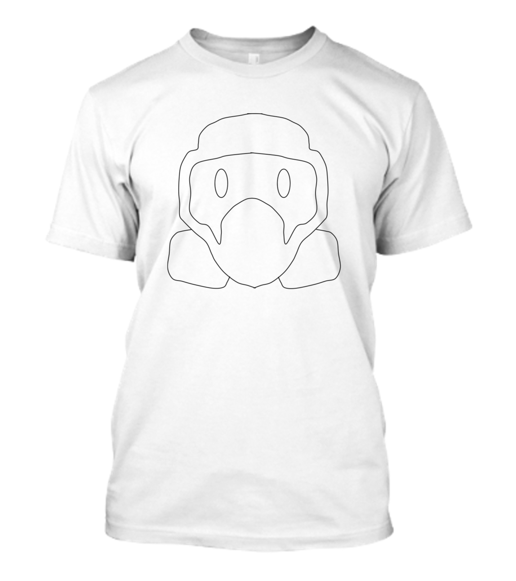Black Imbuzi Masked Helmet Outline T-Shirt