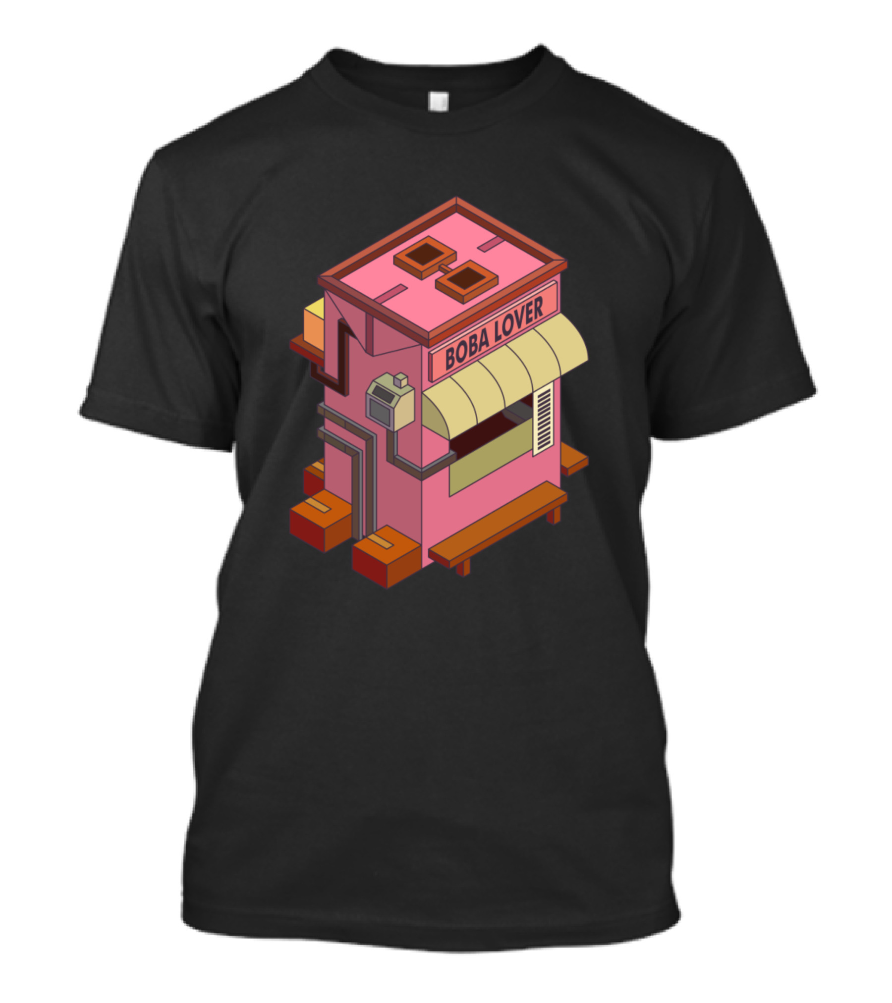 Boba Lover Cute Pink Shop T-Shirt