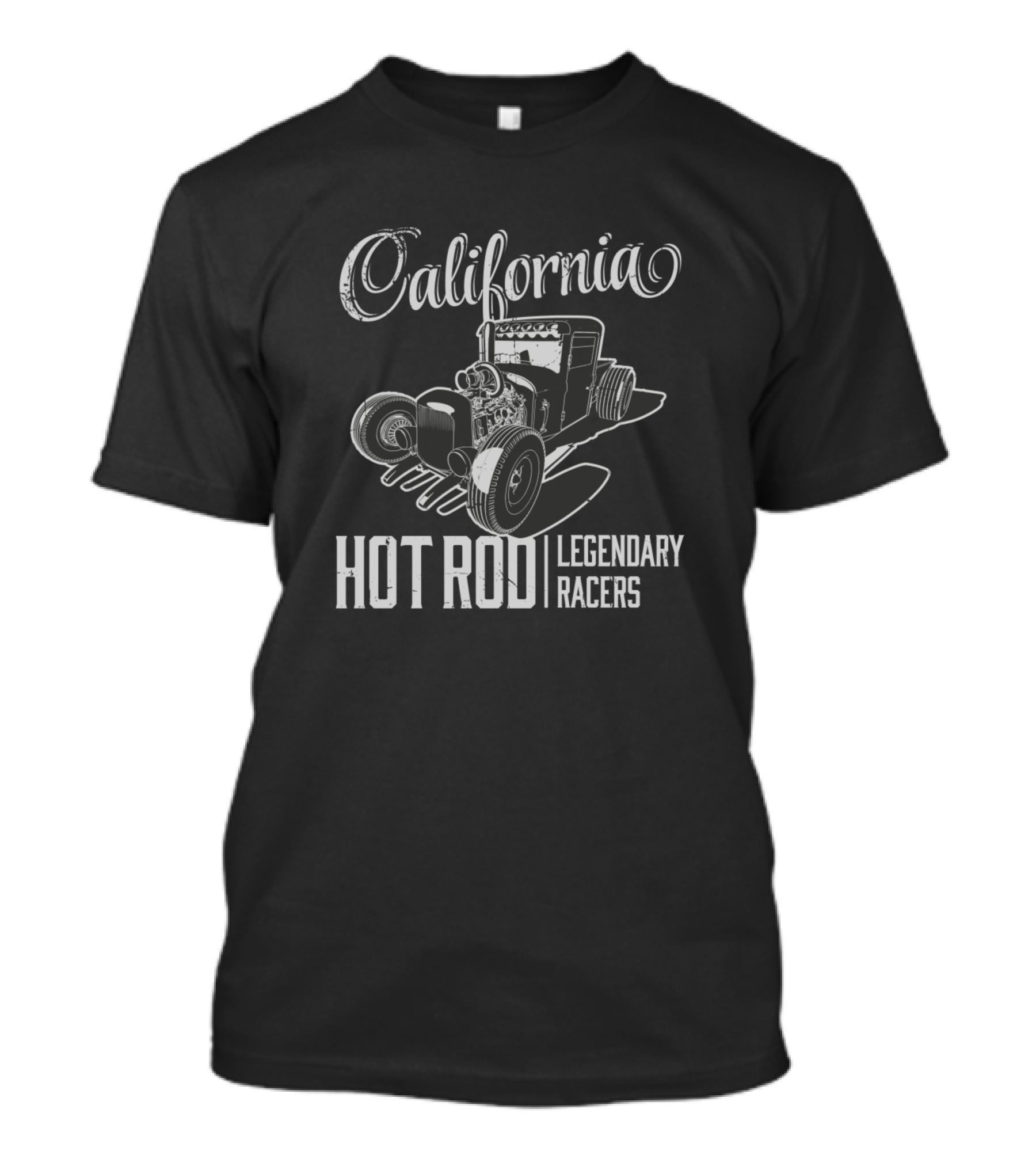 California Hot Rod Legendary Racers Vintage Car T-Shirt