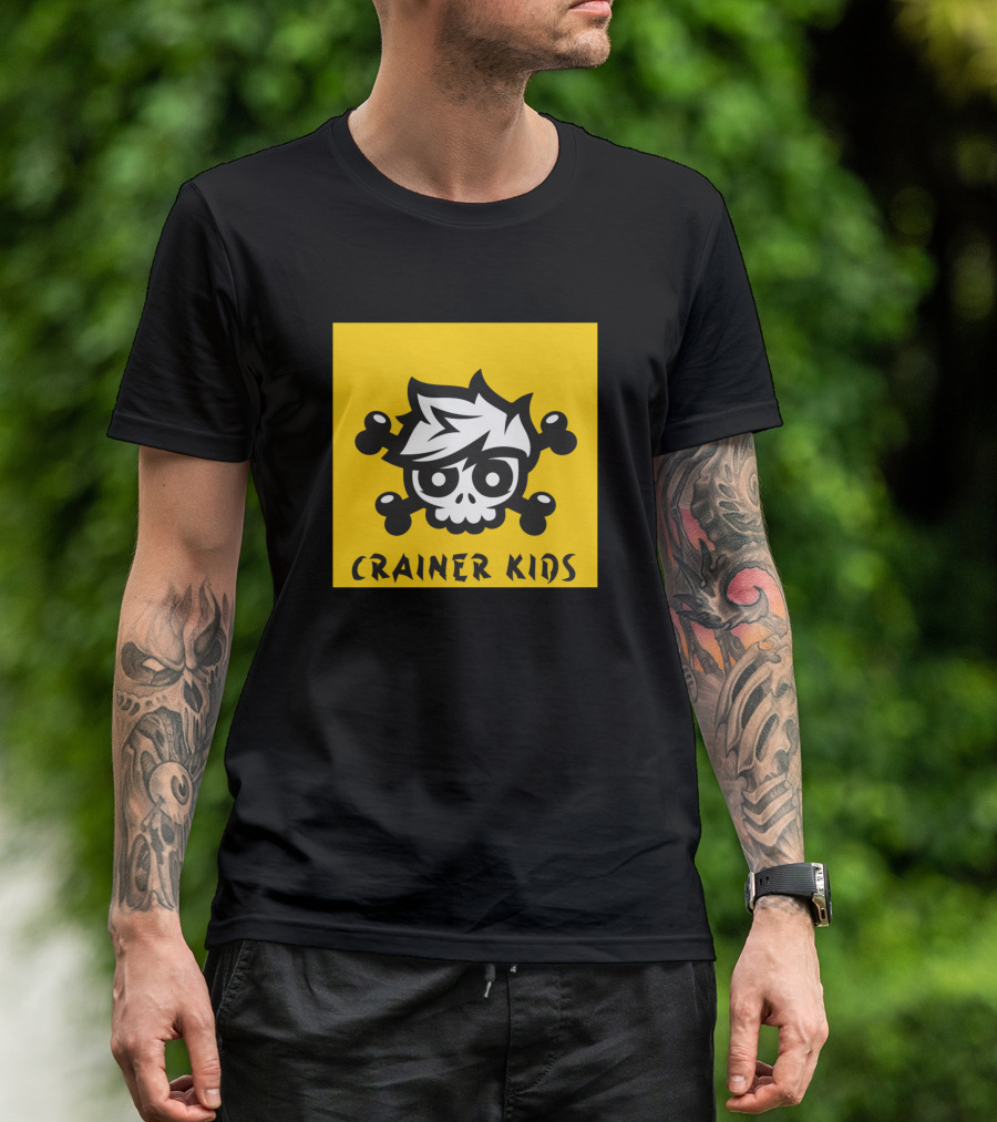 Crainer Kids Skull Logo Yellow Square T-Shirt