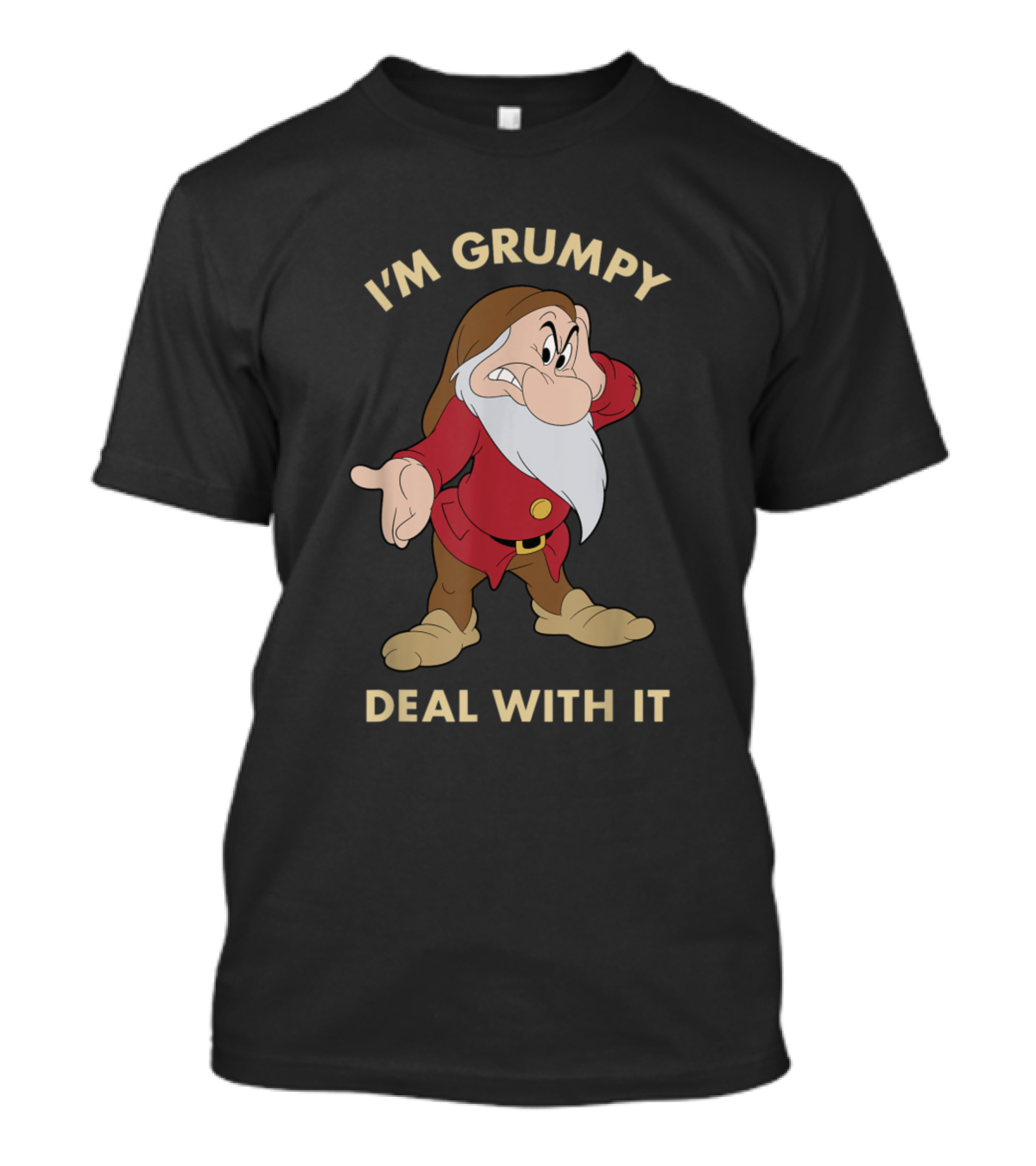 Disney Snow White I'm Grumpy Deal With It Dwarf Character T-Shirt