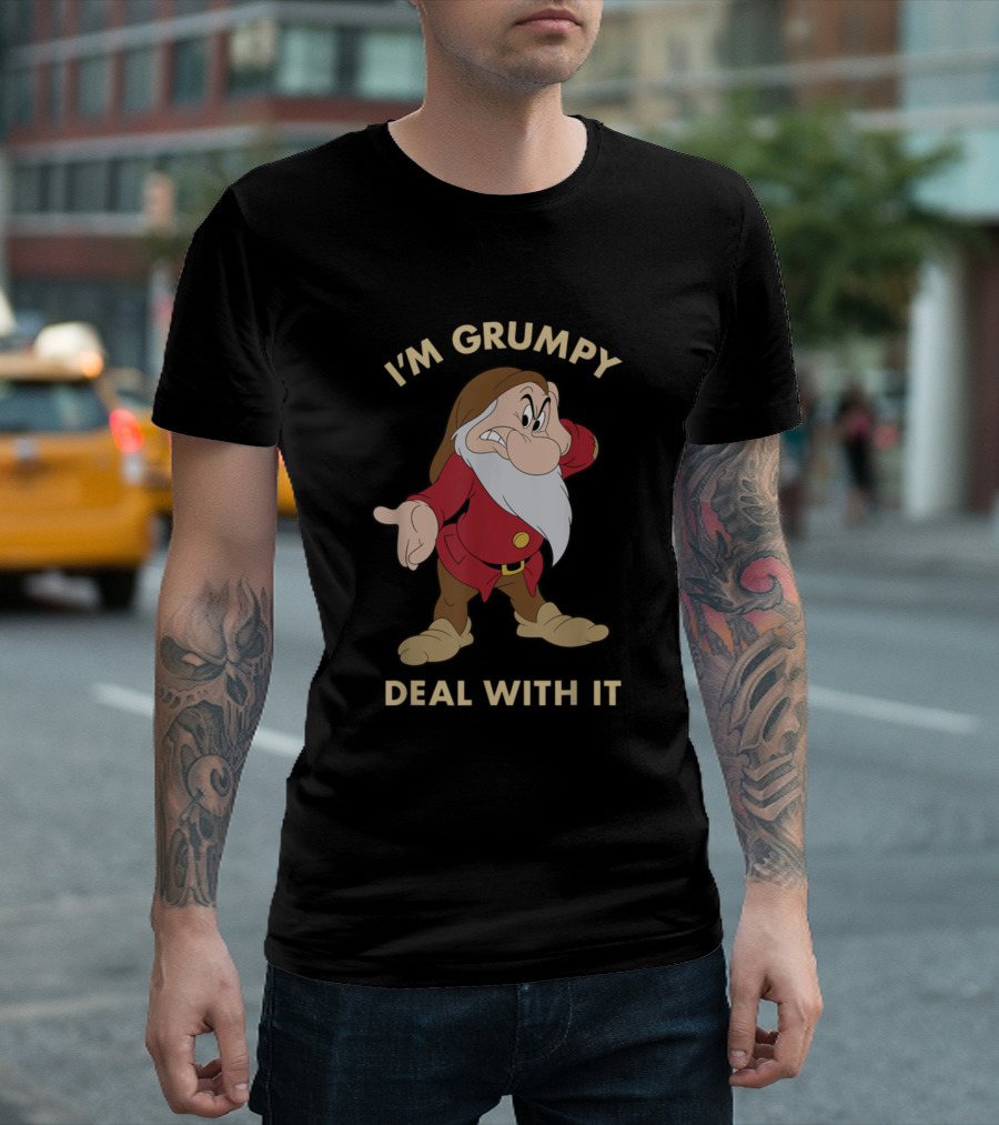 Disney Snow White I'm Grumpy Deal With It Dwarf Character T-Shirt