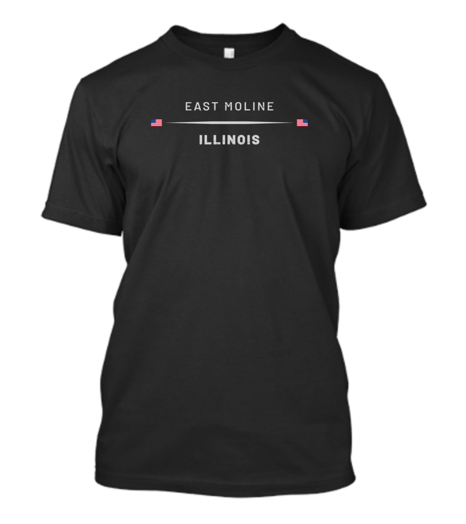 East Moline Illinois USA Flags T-Shirt