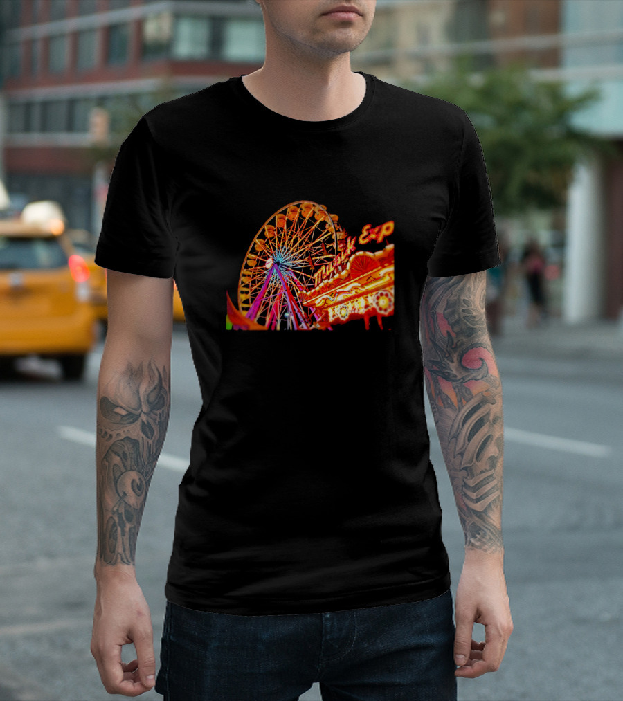 Ferris Wheel Amusement Park Lights Exp Ride T-Shirt