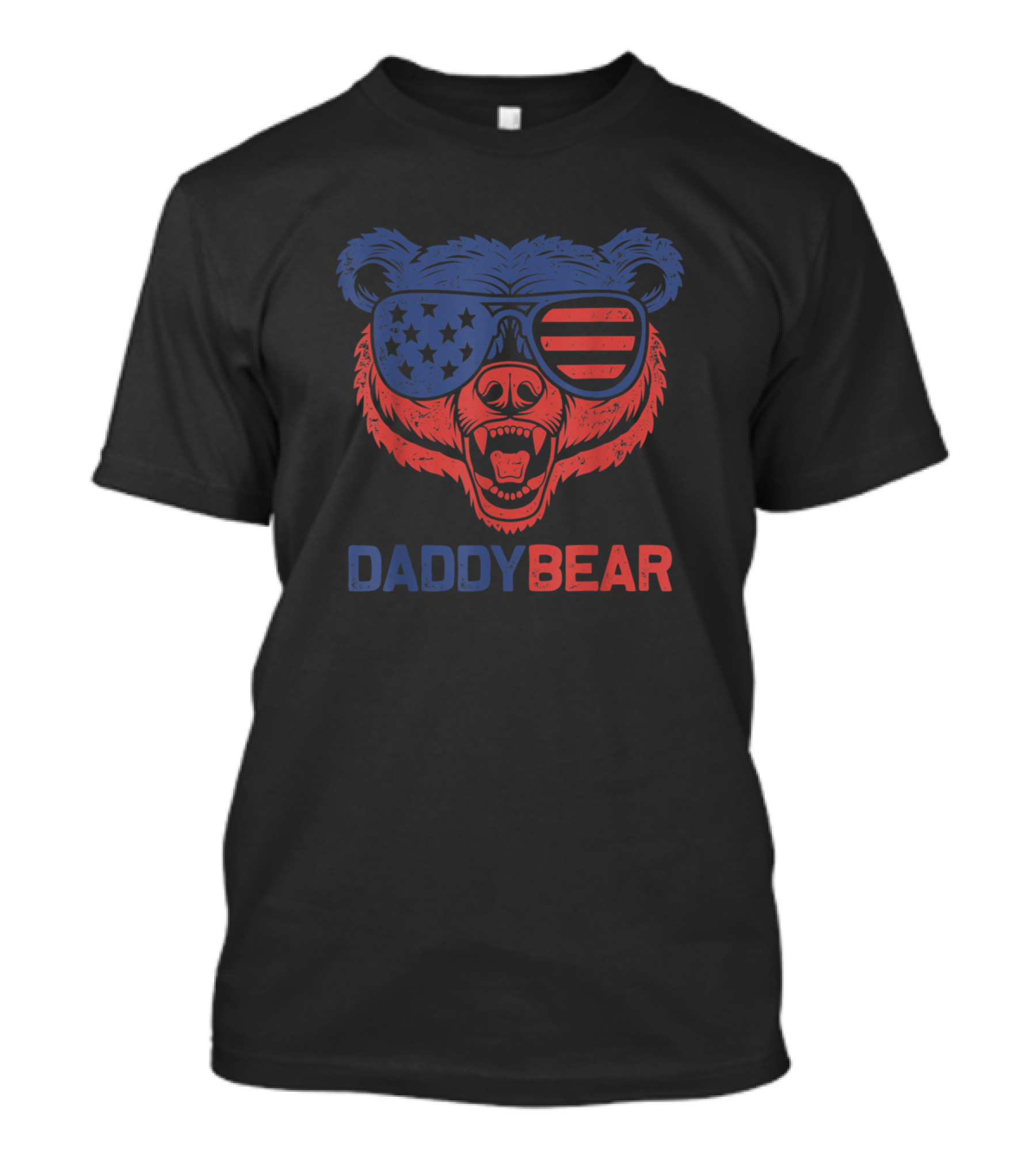 Daddy Bear Funny American Flag 4th Of July T-Shirt