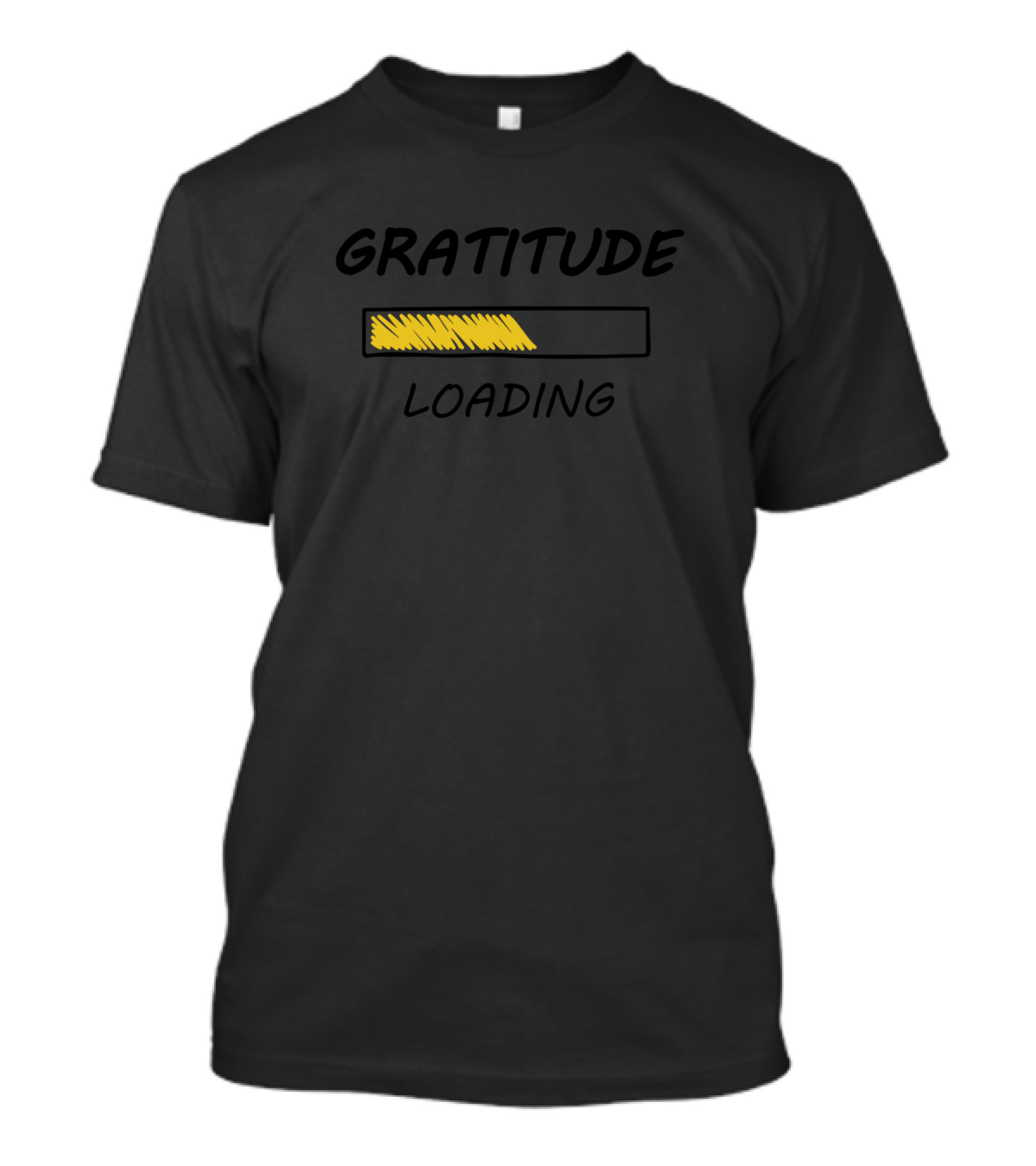Gratitude Loading Progress Bar Black And Yellow T-Shirt