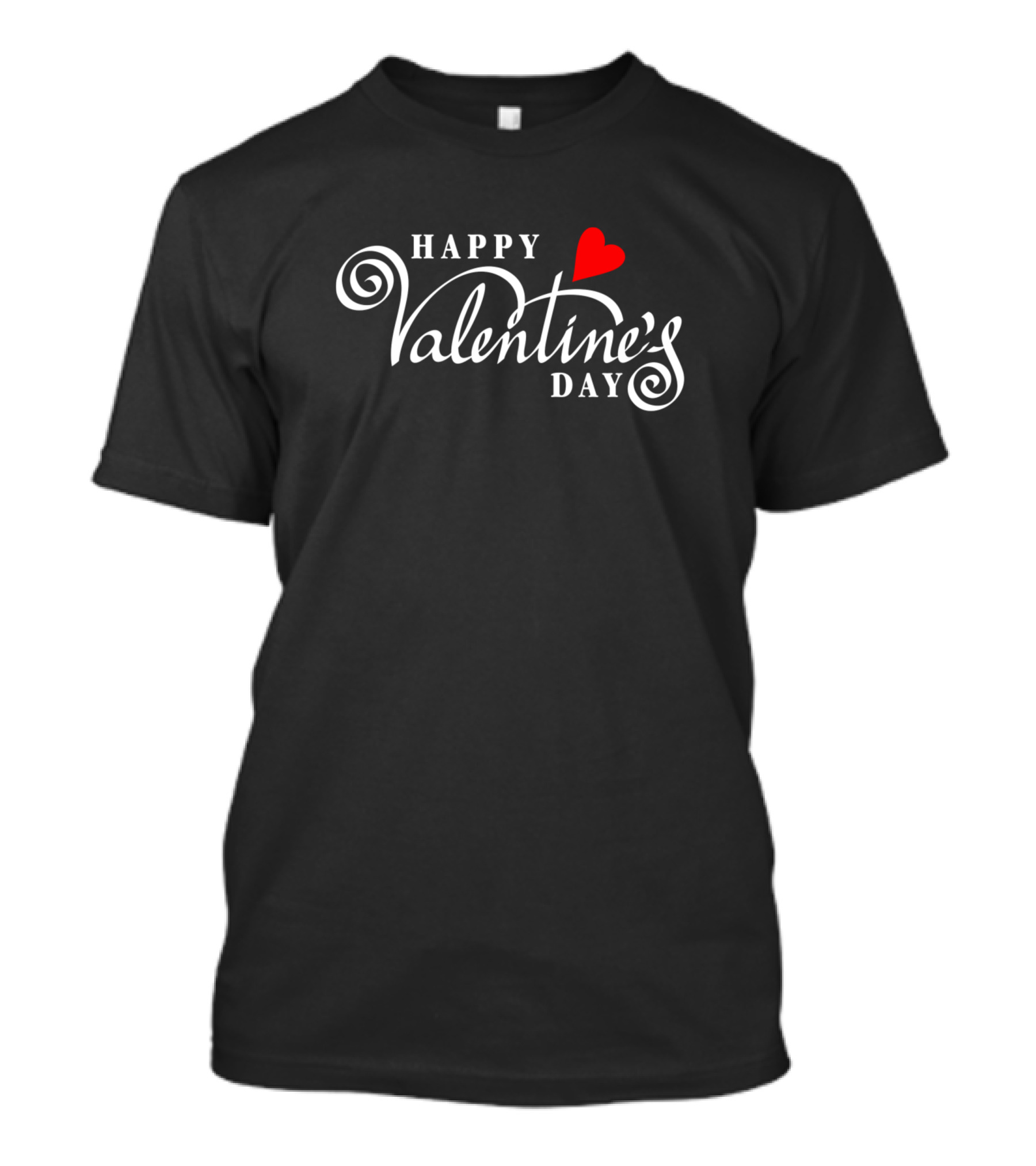 Happy Valentine's Day With Red Heart T-Shirt
