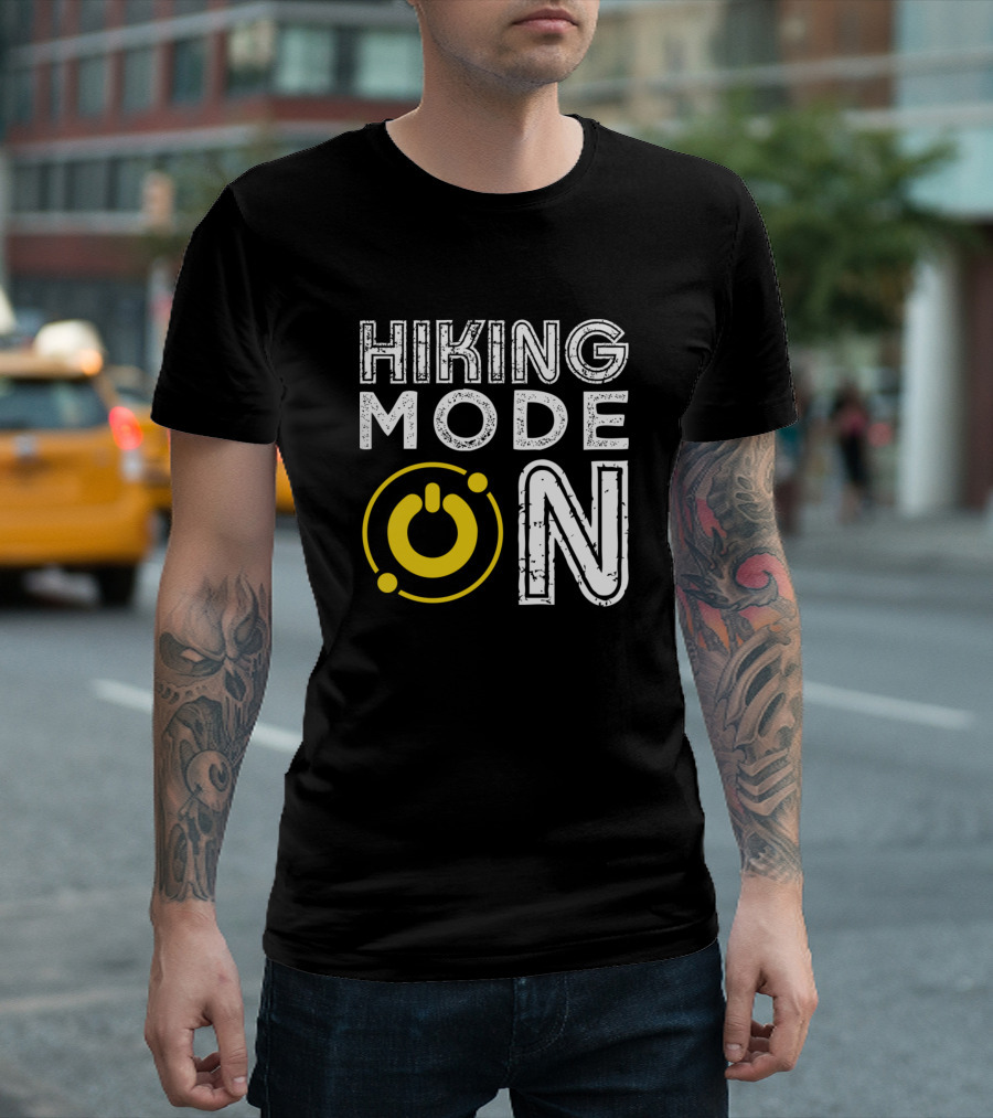 Hiking Mode On Power Button Circle T-Shirt