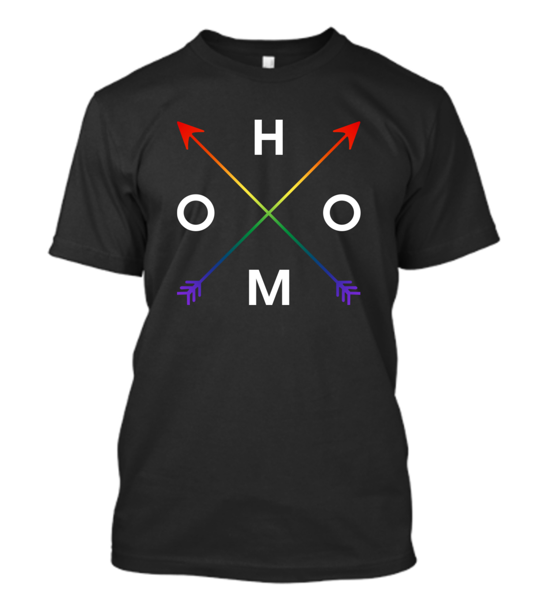HOMO Rainbow Arrows Pride Crossed T-Shirt