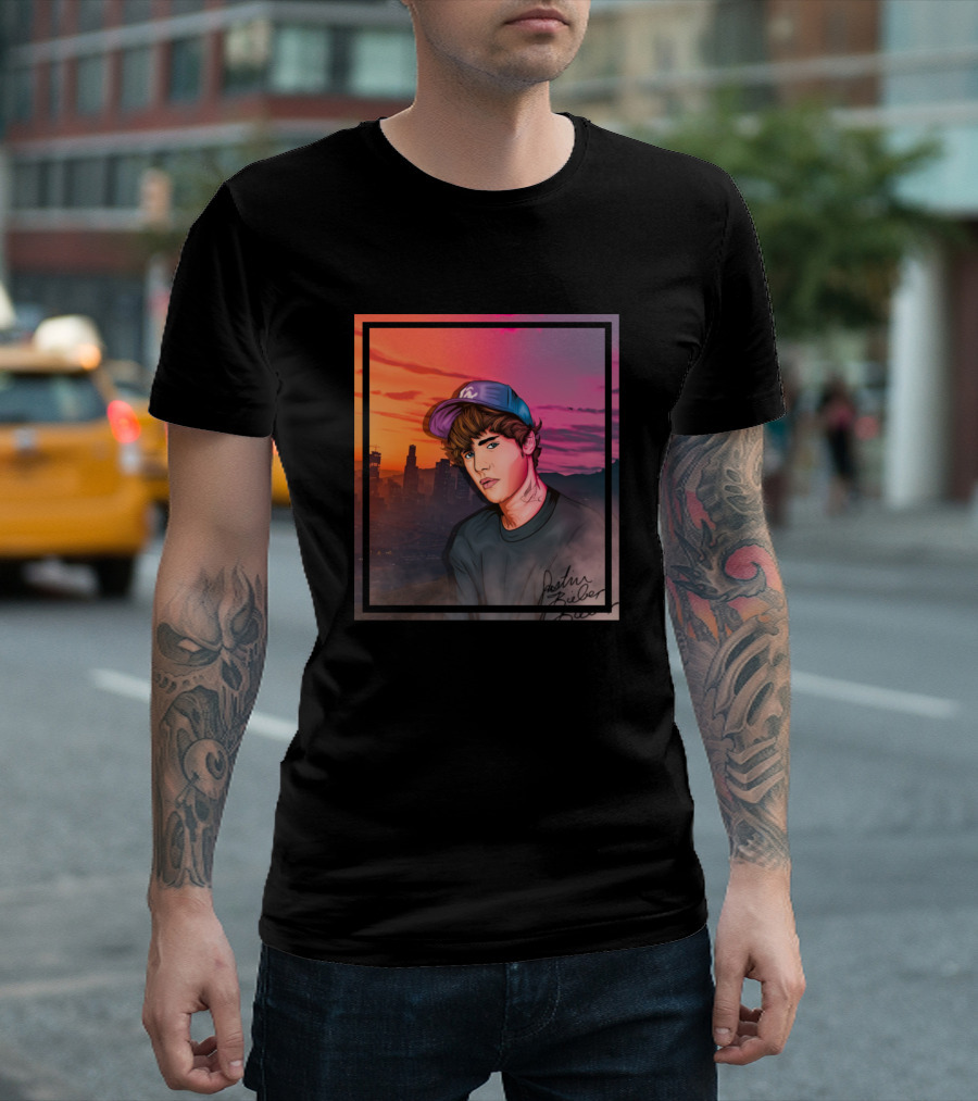Justin Bieber Forever Sunset Cityscape T-Shirt