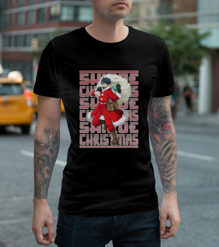 Log Horizon Shiroe Christmas Santa Style Anime Character T-Shirt