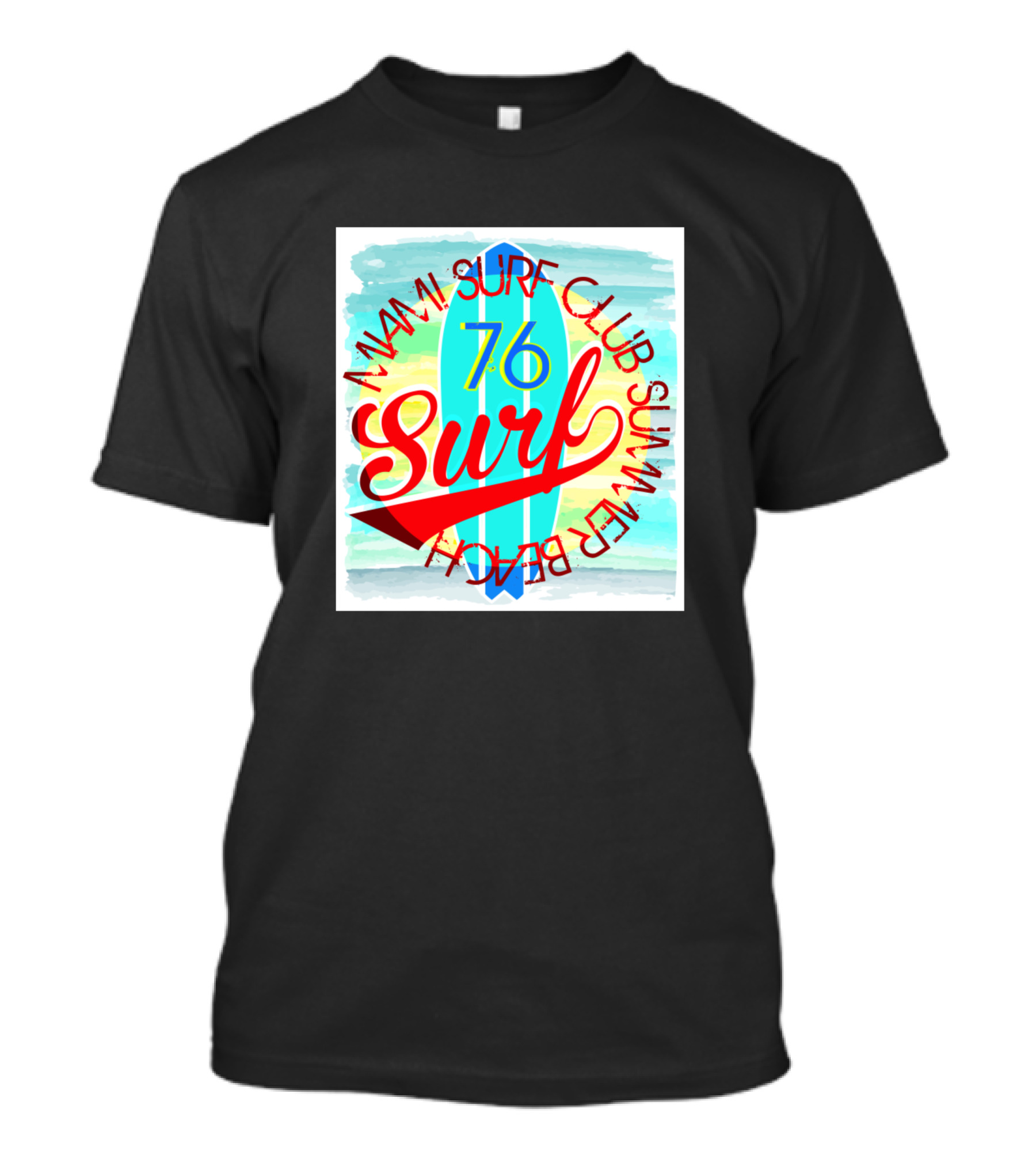MIAMI SURF CLUB SUMMER BEACH 76 SURF T-Shirt