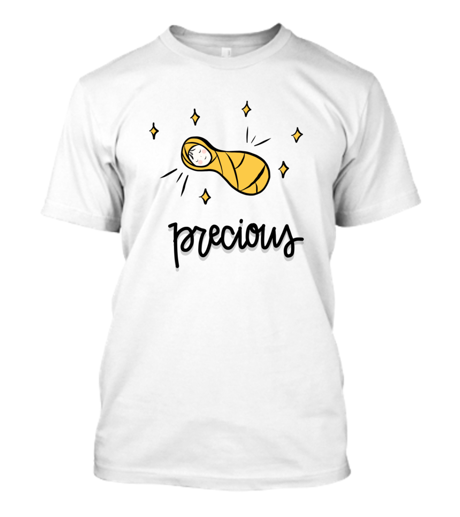 Precious Bundle Of Joy Baby Swaddled In Gold With Sparkles T-Shirt