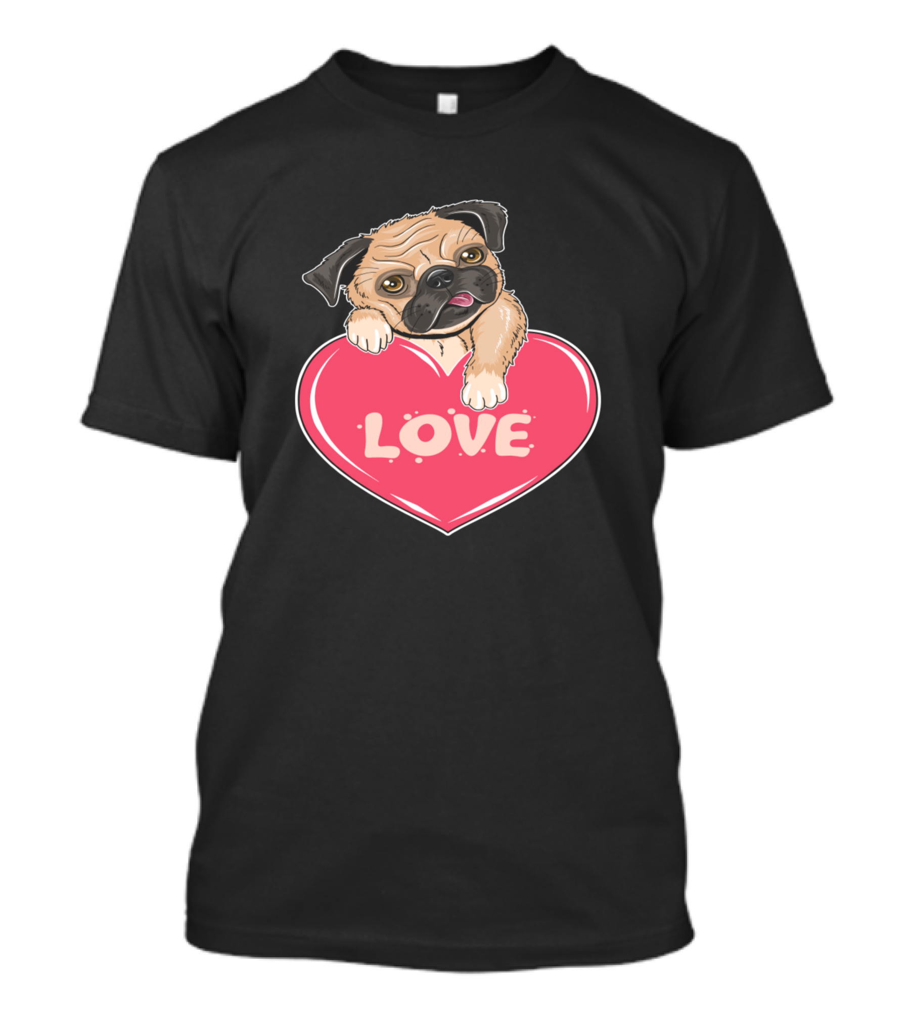 Pug Dog Love Valentine Puppy T-Shirt