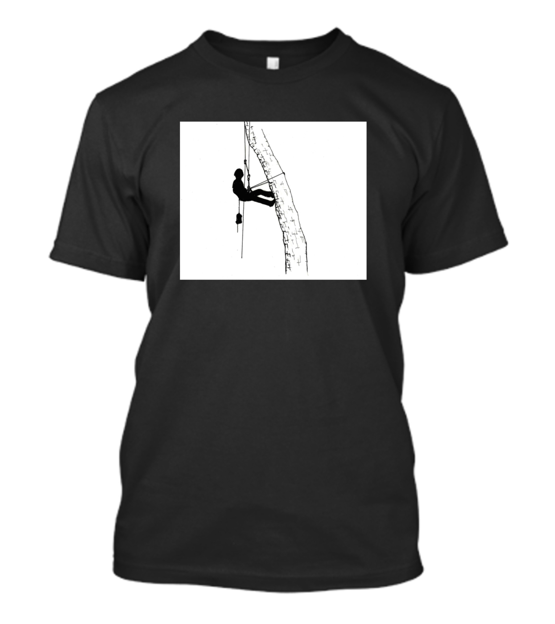 Arborist Chainsaw Climber Silhouette In Tree T-Shirt