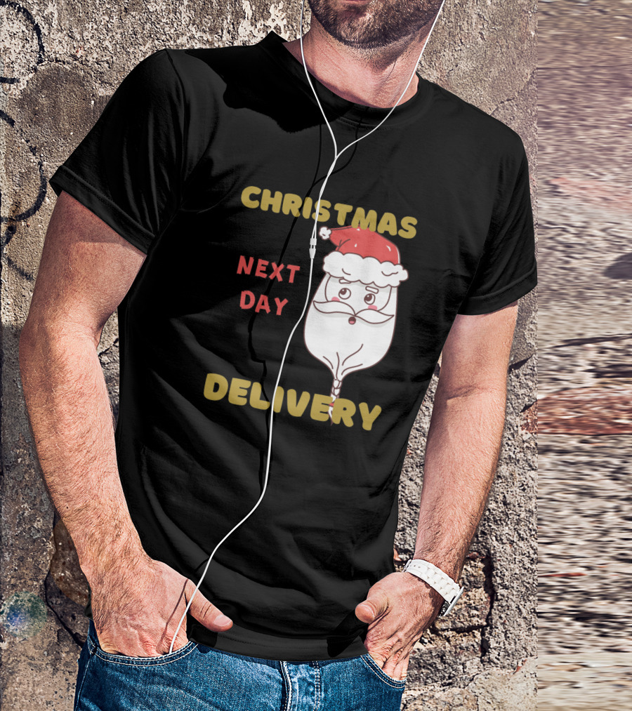 Christmas Next Day Delivery Santa T-Shirt