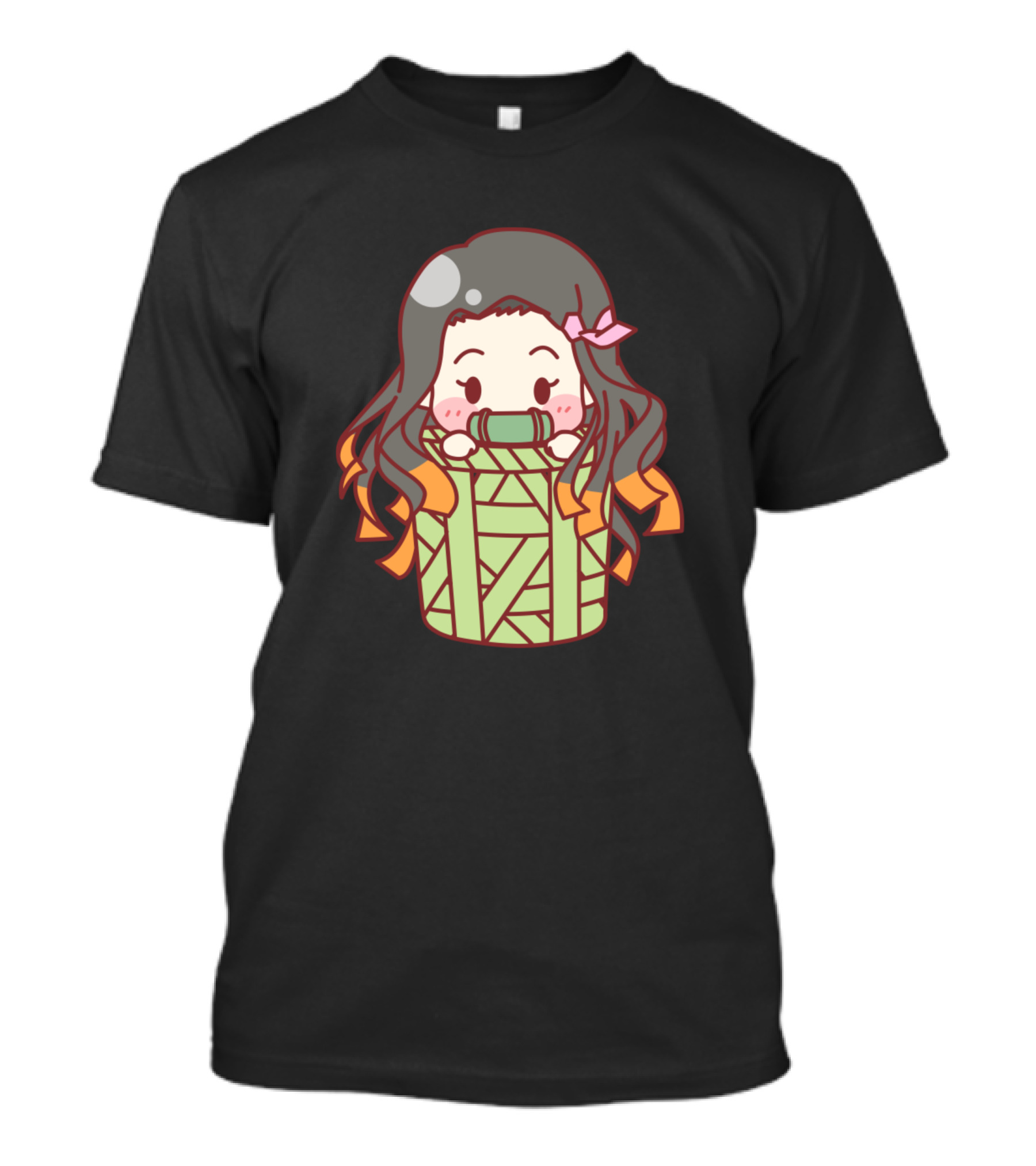 Cute Nezuko Hiding In The Basket T-Shirt