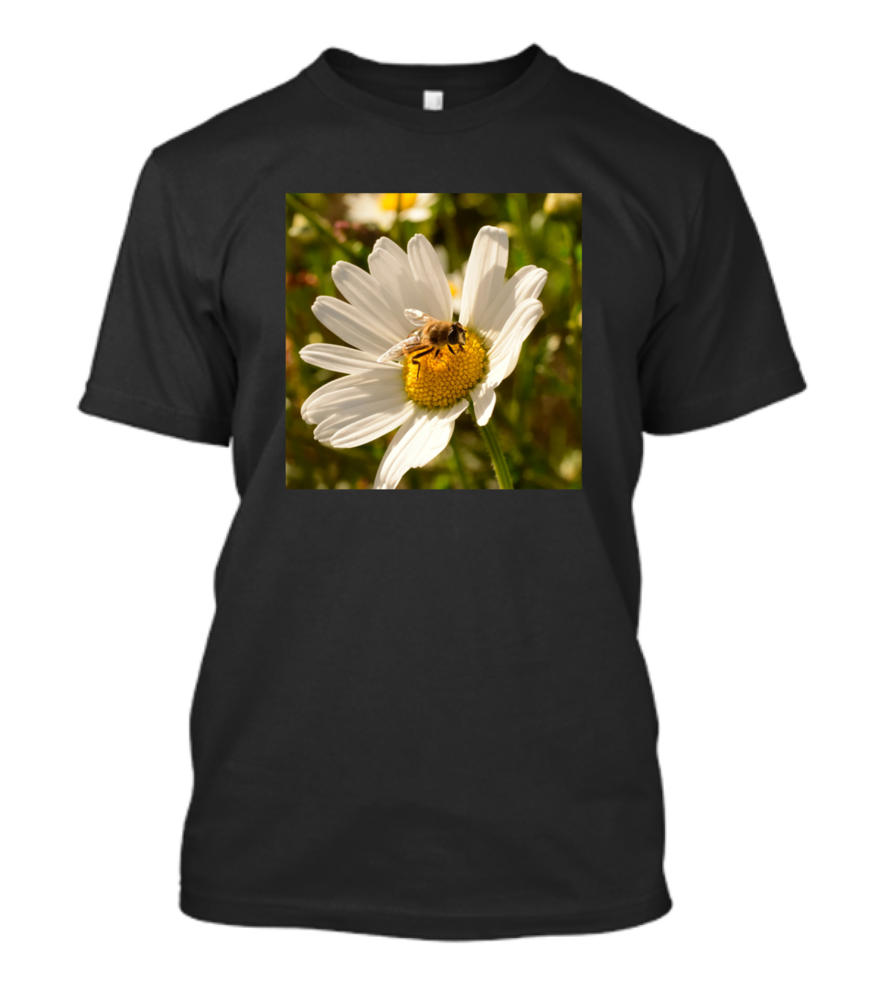 Flower With Bee On White Petals T-Shirt