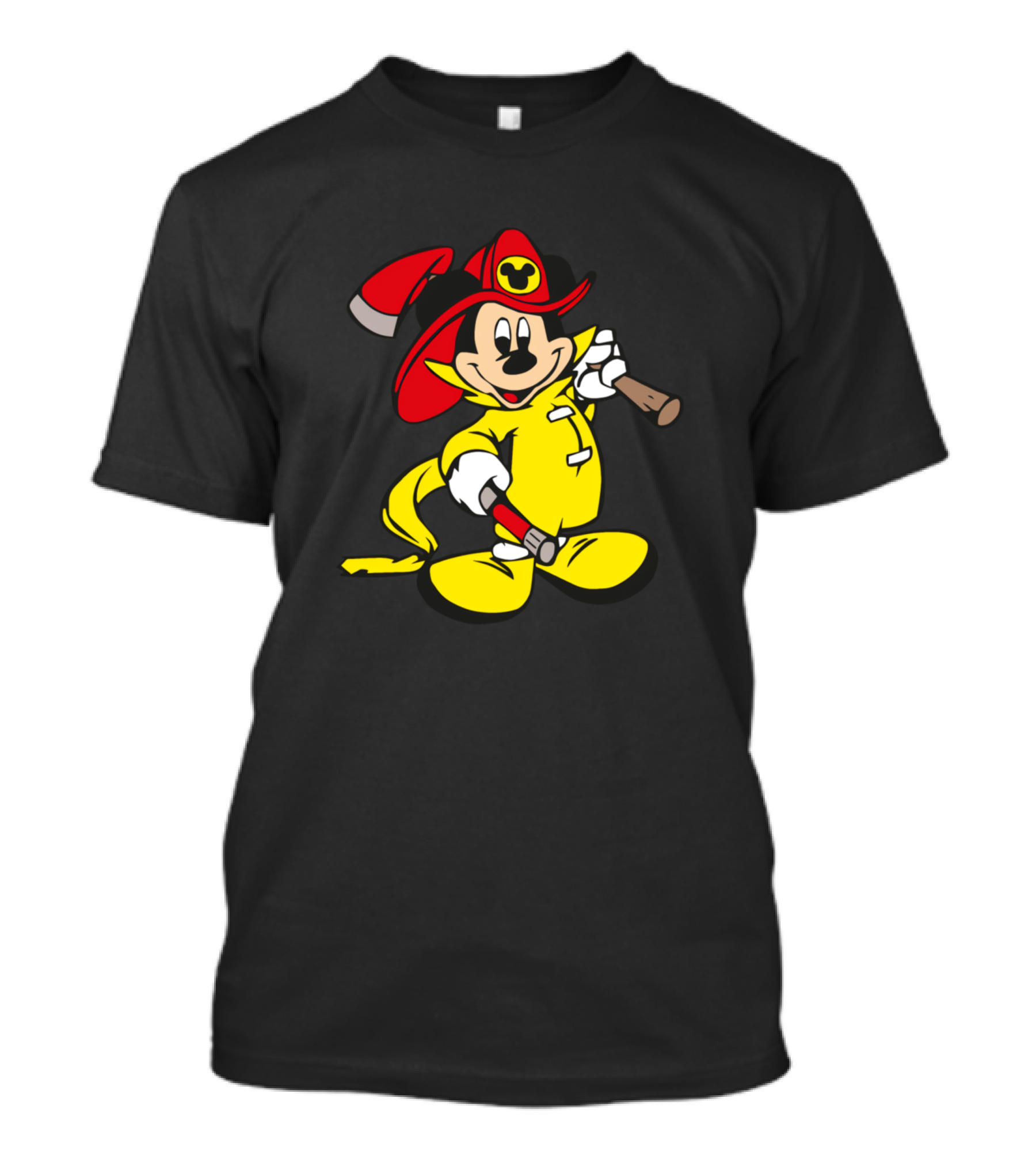 Mickey Mouse Firefighter Mascot T-Shirt