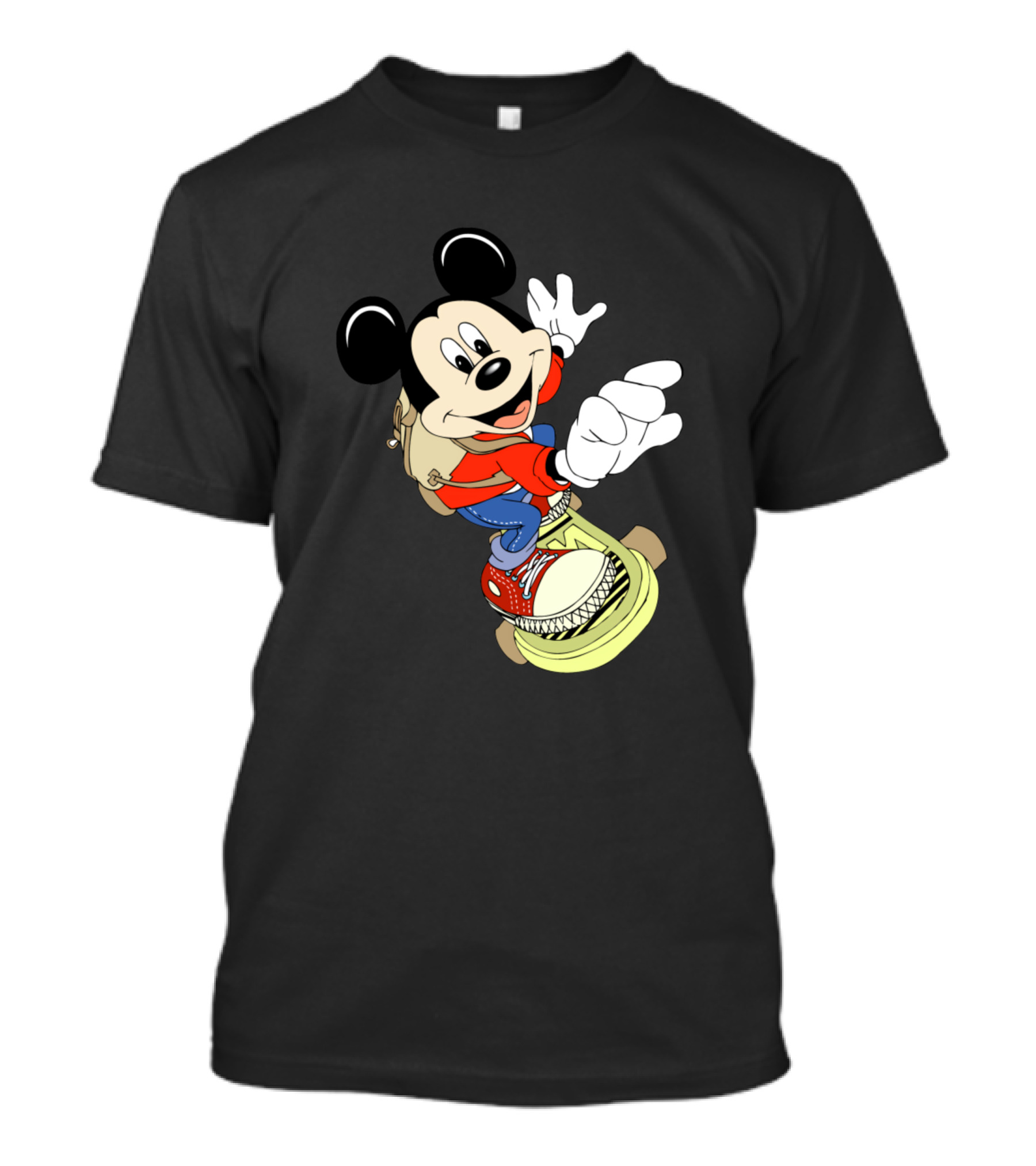 Mickey Mouse Fly By The Skateboard Ride T-Shirt