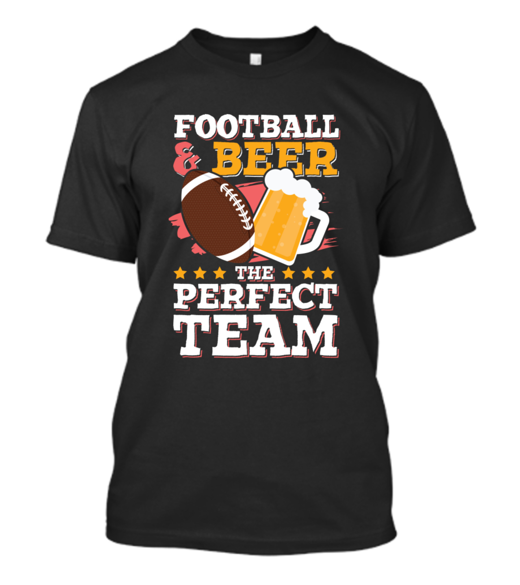 Football Beer The Perfect Team Outdoor Sports Party T-Shirt